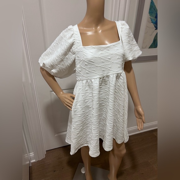 Free People new w tags Violet Mini Dress -white size Large - Picture 2 of 6